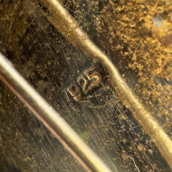 VTG Solid Sterling Silver 925 Puffed Sleeping Cat Brooch Size 1.5'' Length - Picture 3 of 7